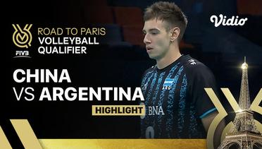 China vs Argentina - Highlights  | Men's FIVB Road to Paris Volleyball Qualifier