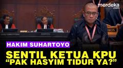Hakim MK Suhartoyo Sentil Ketua KPU: Pak Hasyim Tidur Ya?