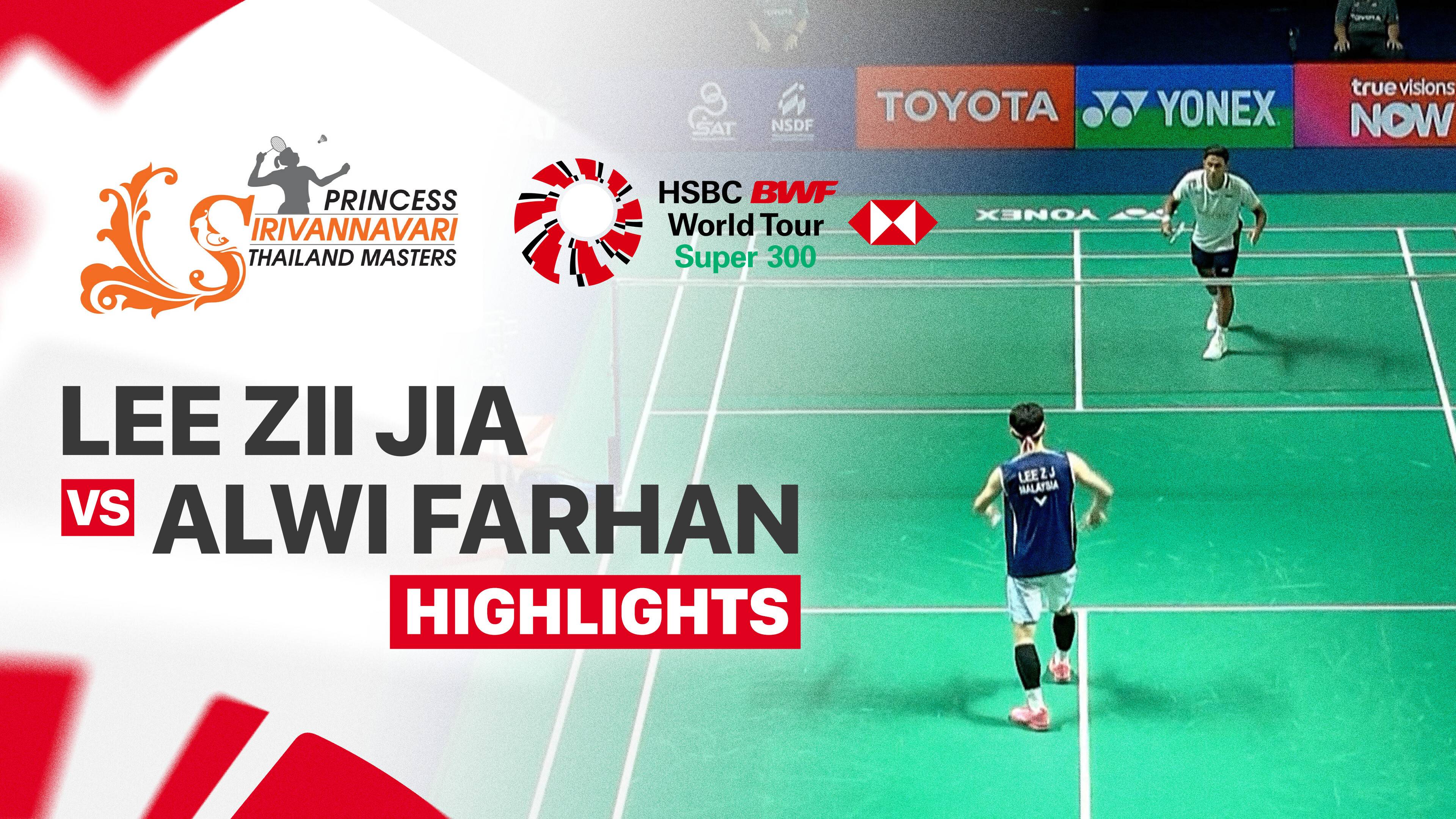 Lee Zii Jia (MAS) vs Alwi Farhan (INA) - Men's Singles Quarterfinals | PRINCESS SIRIVANNAVARI Thailand Masters 2026