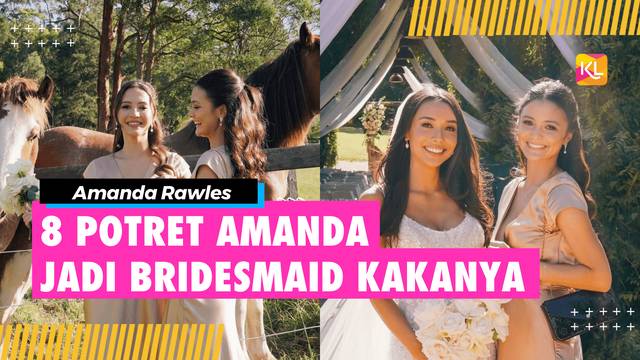 8 Potret Manglingi Amanda Rawles Jadi Bridesmaid di Pernikahan Kakaknya
