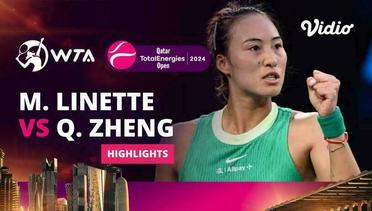 Magda Linette vs Qinwen Zheng - Highlights | WTA Qatar TotalEnergies Open 2024