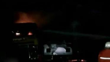 Pol Bus Transjakarta di Rawa Buaya Terbakar, 15 Bus Hangus