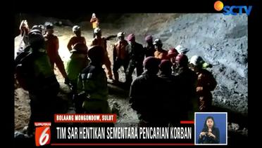 Rawan Longsor, Tim SAR Hentikan Pencarian Korban Tambang Emas Bolaang Mongondow - Liputan 6 Siang