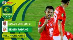 Malut United FC VS Semen Padang - Full Highlight | Pegadaian Liga 2 2023/2024
