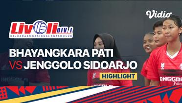 Highlights | Bhayangkara C7 Polres Pati vs Jenggolo Sports Sidoarjo | Livoli Divisi 1 Putri 2022
