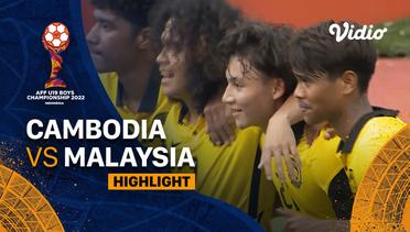 Highlight - Cambodia vs Malaysia | AFF U-19 Championship 2022