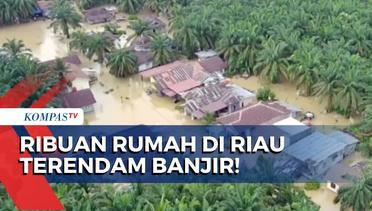 Banjir hingga 120 CM, 1.200 Rumah di Rokan Hulu Riau Terdampak!