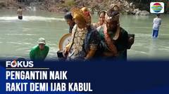 Calon Pengantin di Polewali Mandar Menyebrangi Sungai dengan Rakit Bambu Demi Ijab Kabul | Fokus