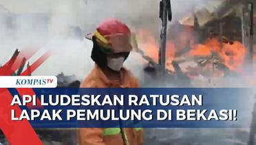 Kebakaran Ratusan Lapak Pemulung di Jakasampurna Bekasi, 11 Unit Mobil Damkar Dikerahkan!