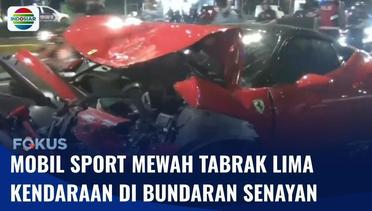 Mobil Sport Mewah Menabrak Sejumlah Kendaraan di Kawasan Bundaran Senayan, 3 Orang Terluka | Fokus
