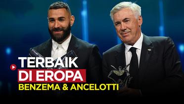 Senyum Benzema dan Ancelotti Saat Jadi yang Terbaik di Eropa Tahun 2022