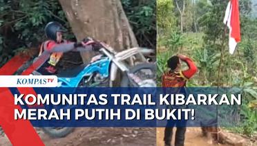 Penuh Rintangan, Ini Aksi Komunitas Motor Trail Kibarkan Bendera Merah Putih di Bukit Cigudeg Bogor!