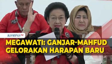 Pesan Megawati Saat Antarkan Ganjar Mahfud Daftar ke KPU