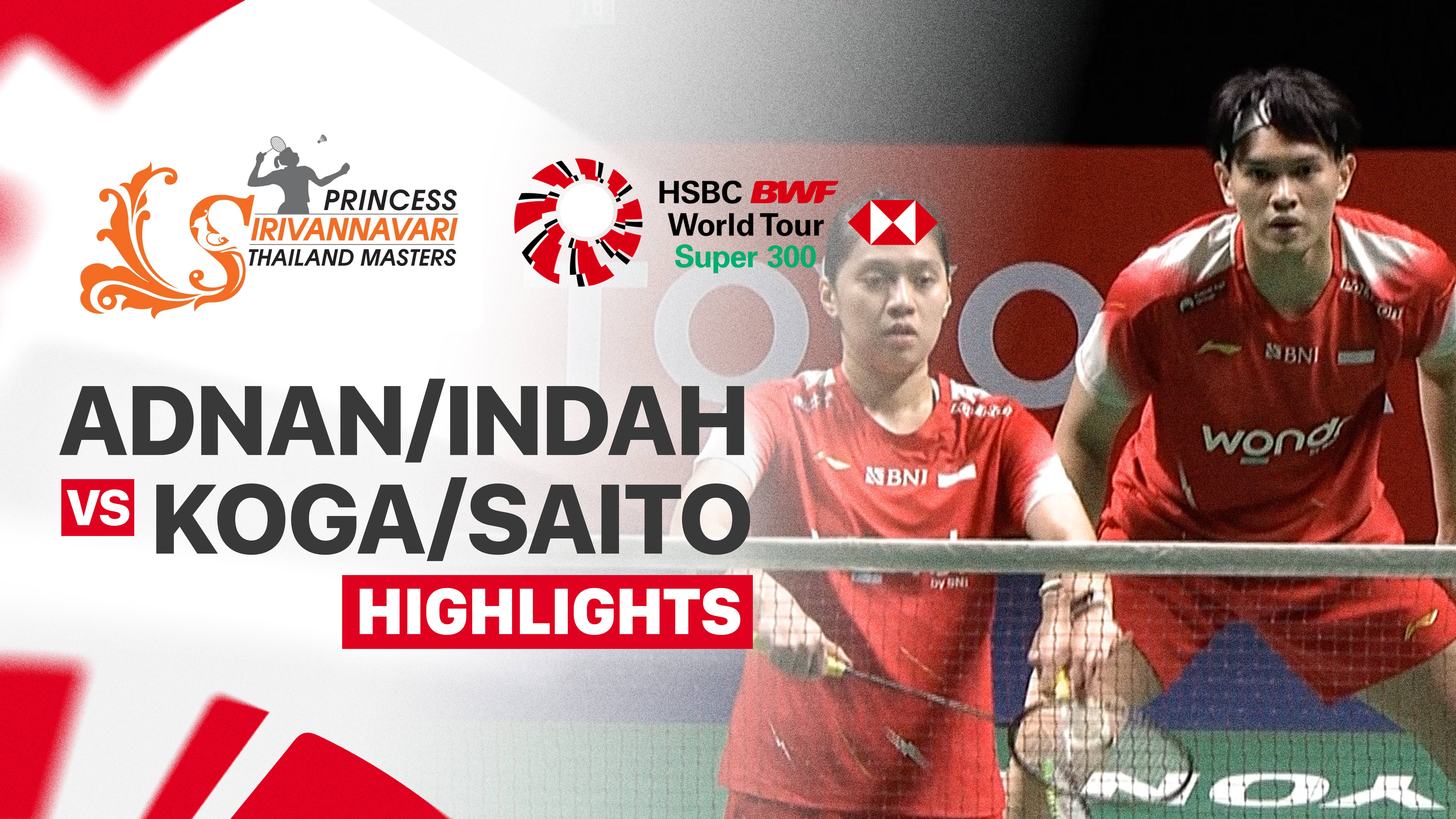 Adnan Maulana/Indah Cahya Sari Jamil (INA) vs Akira Koga/Natsu Saito (JPN) - Mixed Doubles Semifinals | PRINCESS SIRIVANNAVARI Thailand Masters 2026
