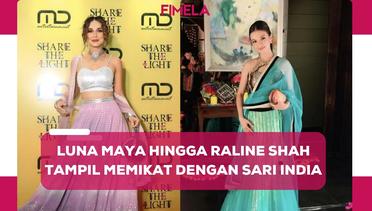 Tak Kalah dengan Tampilan Kim Kardashian, Raline Shah hingga Luna Maya Memikat dengan Sari India