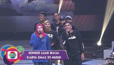 Repvblikan meramaikan panggung Konser Luar Biasa Karya Emas 24 Musisi dengan unjuk gigi cover rap HBD 24 indosiar.