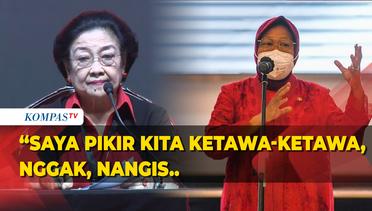 Megawati dan Risma Nangis Bareng Saat Cerita Soal Warga Masih Banyak yang Sengsara