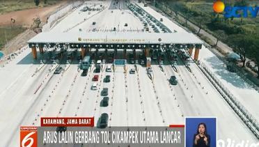 Arus Lalu Lintas di Gerbang Tol Cikampek Utama Terpantau Normal - Liputan 6 Siang
