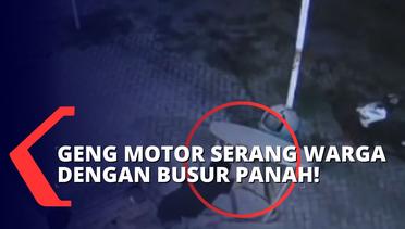 Detik-detik Geng Motor di Takalar Serang Warga dengan Busur Panah Terekam CCTV!