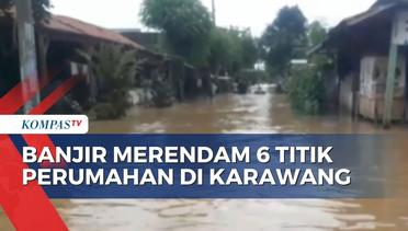 Ribuan Rumah di Karawang Terendam Banjir Akibat Luapan Sungai Cikaranggelam