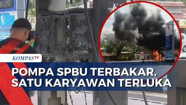 Detik-Detik Pompa SPBU Baledono Magelang Terbakar, Satu Karyawan Alami Luka Bakar!