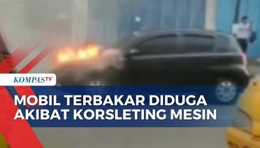 Mobil Terbakar saat Sedang Melaju di Jalan Sutomo Medan, Pengemudi Berhasil Evakuasi Diri