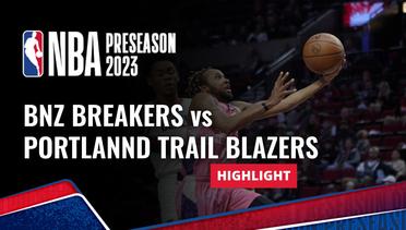 Bnz Breakers vs Portlannd Trail Blazers - Highlights | NBA Preseason 2023/24