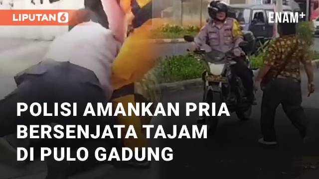 Viral Polisi Amankan Pria Bersenjata Tajam di Pulo Gadung Jakarta Timur