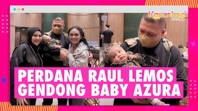 Momen Perdana Raul Lemos Gendong Baby Azura, Antar Cucu Keduanya Pertama Kali Terbang ke Luar Negeri