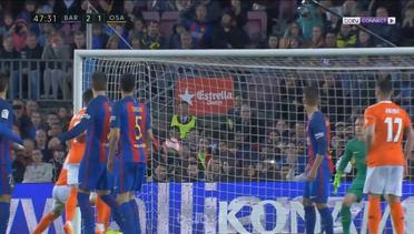 Tendangan Bebas Cantik, Gol Hiburan Osasuna ke Gawang Barcelona