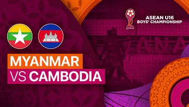 Myanmar vs Cambodia - Full Match | ASEAN U16 Boys Championships 2024