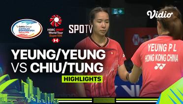Yeung Nga Ting/Yeung Pui Lam (HKG) vs Chiu Pin-Chian/Tung Ciou-Tong (TPE) - Highlights | Sathio Group Australian Open 2024 - Women's Doubles