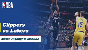 Match Highlights | LA Clippers vs Los Angeles Lakers | NBA Regular Season 2022/23