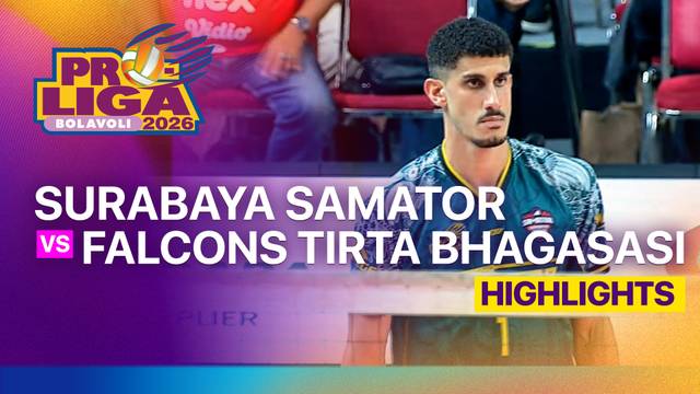Putra: Surabaya Samator vs Medan Falcons Tirta Bhagasasi - Highlight | Proliga 2026