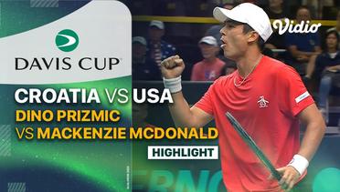 Highlights | Croatia (Dino Prizmic) vs USA (Mackenzie McDonald) | Davis Cup 2023