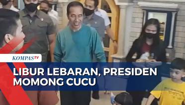 Libur Lebaran, Presiden Jokowi Ajak Kedua Cucunya Jalan-Jalan di Solo