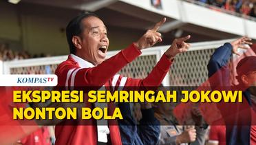 Ekspresi Semringah Presiden Jokowi Nonton Indonesia Vs Thailand
