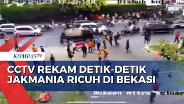 CCTV Rekam Kericuhan Jakmania di Depan Stadion Candrabhaga Bekasi