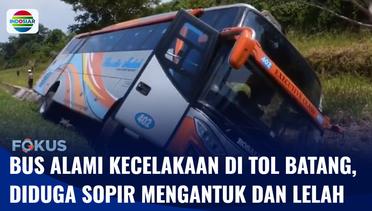 Sopir Kelelahan dan Mengantuk, Bus Alami Kecelakaan di Tol Batang-Semarang | Fokus