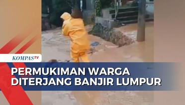 Diguyur Hujan Deras, Permukiman Warga di Tegalwaru Purwakarta Diterjang Banjir Lumpur
