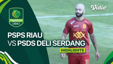 PSPS Riau vs PSDS Deli Serdang - Highlights | Liga 2 2023/24