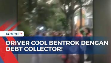 Motor Diambil Paksa, Rombongan Driver Ojol Bentrok dengan Debt Collector di Bandung!