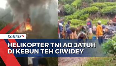 Helikopter Bell 412 Jatuh di Perkebunan Teh Ciwidey, TNI Lakukan Investigasi