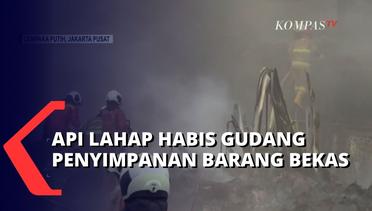 Warga Lalai Bakar Sampah, Gudang Penyimpanan Barang Bekas di Jakarta Hangus Dilahap Api