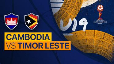 Full Match - Cambodia vs Timor Leste | AFF U-19 Championship 2022