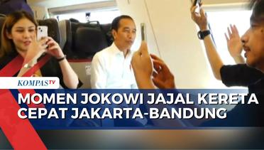 Presiden Jokowi Jajal Kereta Cepat Jakarta-Bandung, Ajak Menteri Hingga Vanesha Prescilla