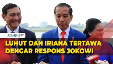 Respons Jokowi Saat Jawab Kabar Hary Tanoe Gantikan Plate Buat Iriana dan Luhut Tertawa
