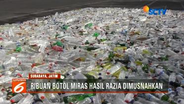 Polrestabes Surabaya Musnahkan 20 Ribu Miras Oplosan dan Ilegal - Liputan6 Petang Terkini