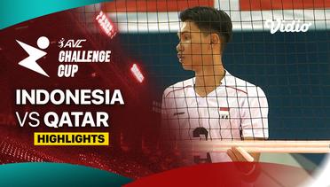 Indonesia vs Qatar - Highlights | AVC Challenge Cup for Men 2024