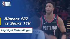 NBA I Cuplikan Pertandingan Blazers 127 vs Spurs 118